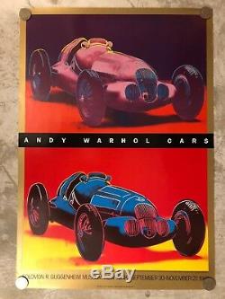 1988 Andy Warhol Mercedes Benz avec 125 Course Auto Original Grand Affiche Rare