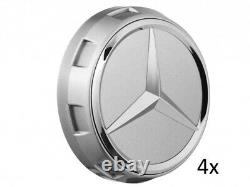 4x Original Mercedes-Benz Enjoliveur Moyeu Gris A00040009009790