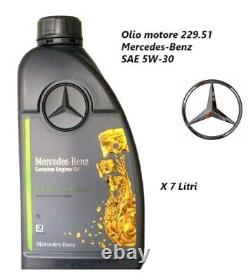 7 Litres Huile de Moteur Original Mercedes Benz 5W-30 100% Synthétique MB 229.51