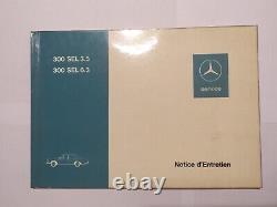 Notice d'entretien / manuel Mercedes Benz 300 SEL 3.5 /6.3 W109 original de 1971