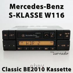 Original Mercedes Classic BE2010 W116 Autoradio CLASSE S V116 Radio Cassette Cc