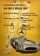 Original Vintage Mercedes Benz Affiche Mille Miglia 1954 Formule One