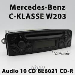 W203 Radio Mercedes Audio 10 CD BE6021 Original Classe C Becker Autoradio S203